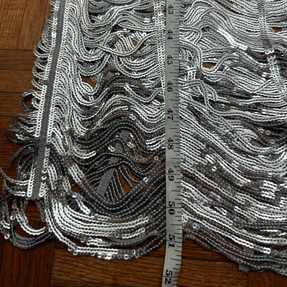 ZARA NWT Women’s Sleeveless Sequin Silver MIDI Dress Size XS-S - Picture 8 of 8